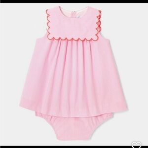 Pink Striped Kids Dress Set jacadi